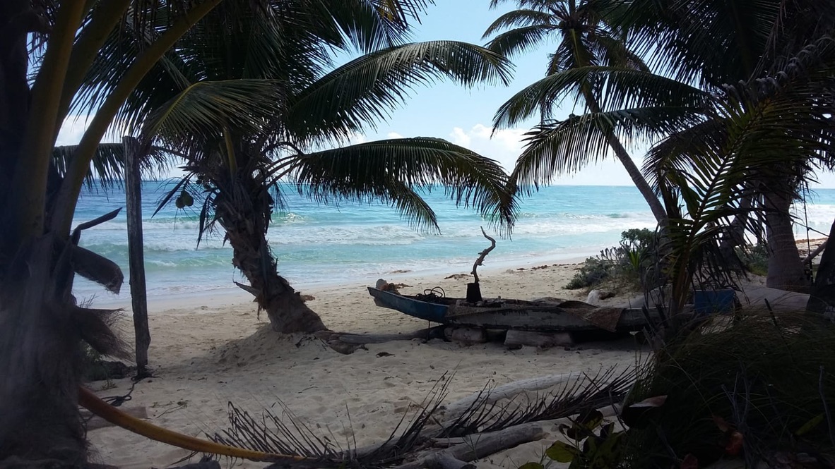 Wild Yucatán beach, Sian Ka'an, Mexico